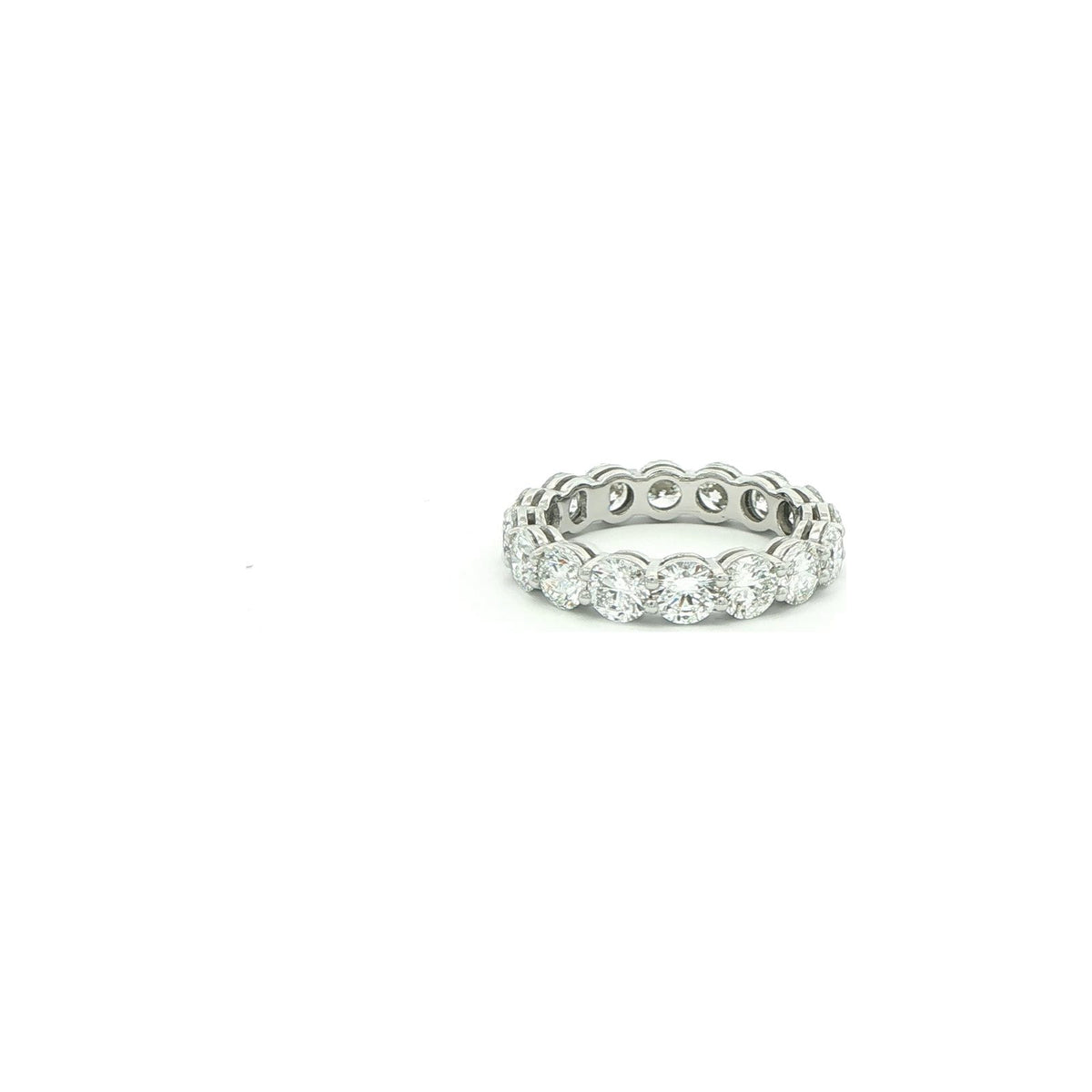 3.82 CT. Round Brilliant Diamond Eternity Band in Platinum view 3
