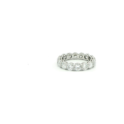 3.82 CT. Round Brilliant Diamond Eternity Band in Platinum view 3
