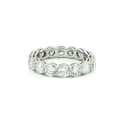 3.82 CT. Round Brilliant Diamond Eternity Band in Platinum view 4