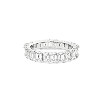 3.96 CT. Emerald Cut Diamond Eternity Band in Platinum