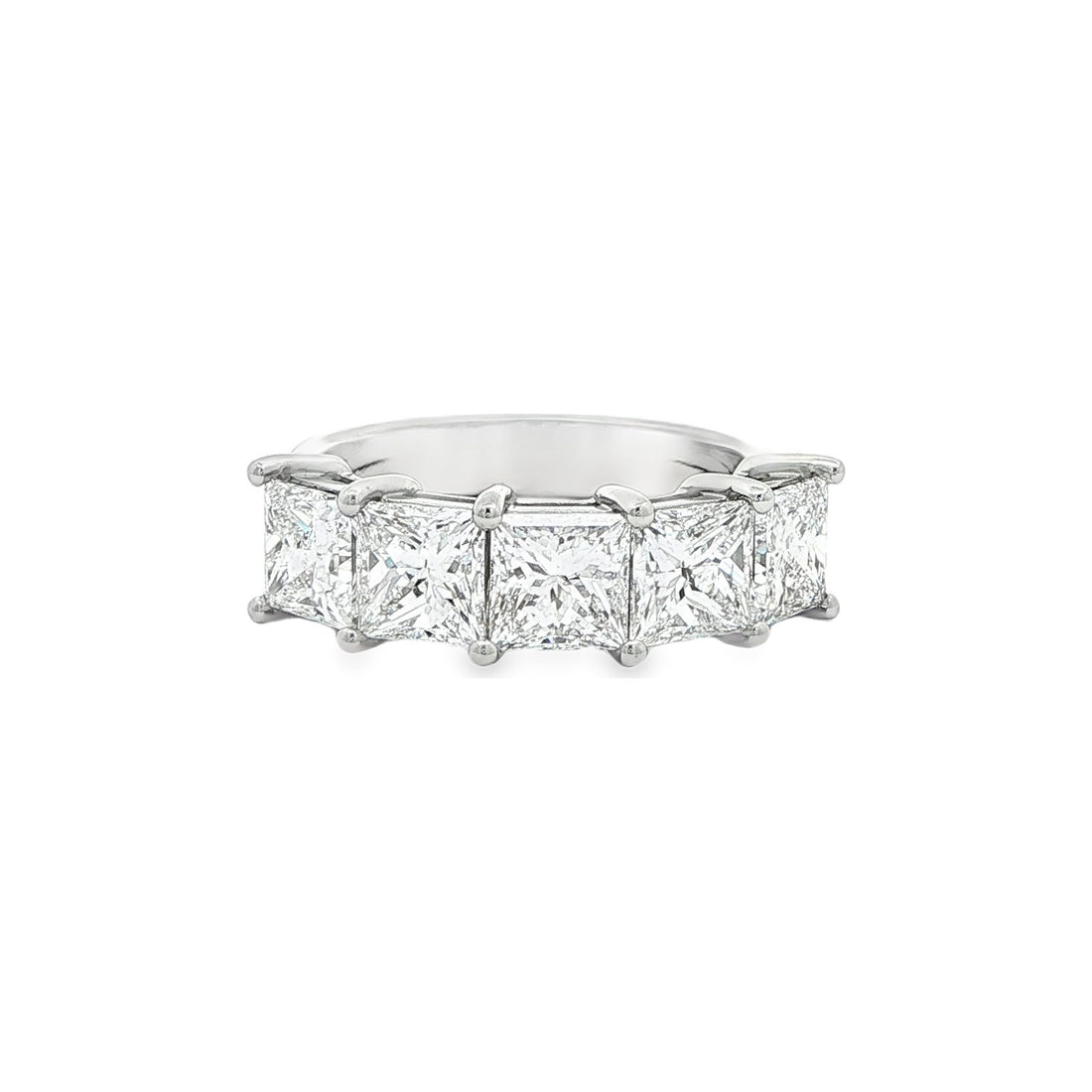 4.04 CT. Five GIA Certified Princess Cut Diamond Band in Platinum