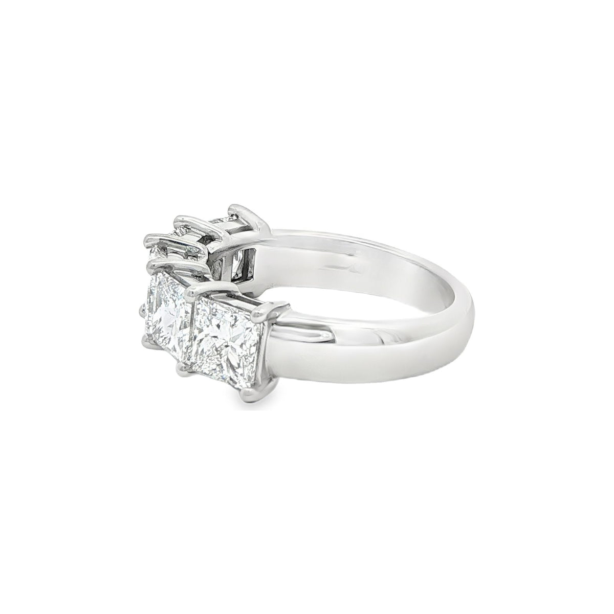4.04 CT. Five GIA Certified Princess Cut Diamond Band in Platinum view 6