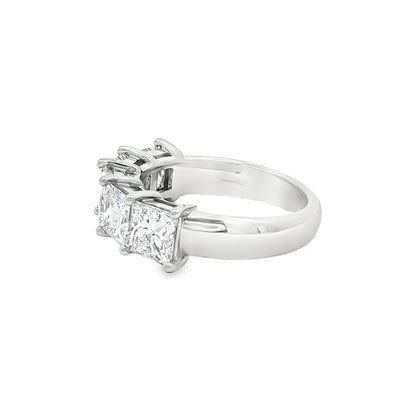 4.04 CT. Five GIA Certified Princess Cut Diamond Band in Platinum view 6