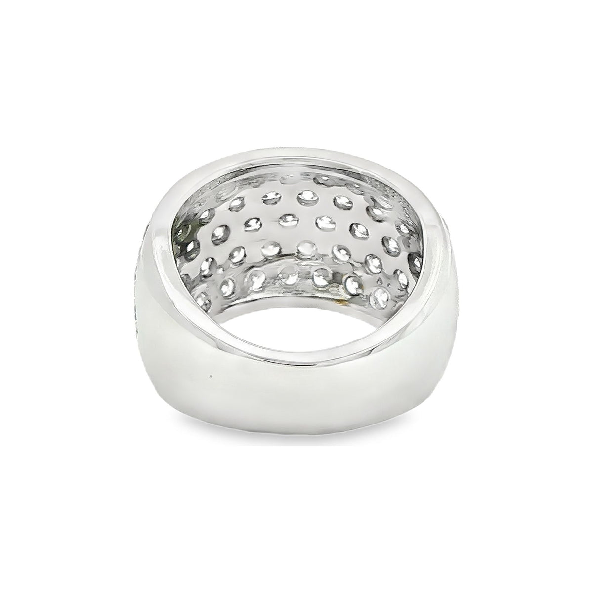 4.08 CT. Pavé Diamond Eternity Band in Platinum view 3