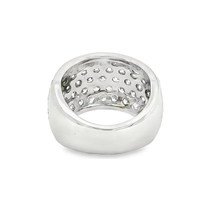 4.08 CT. Pavé Diamond Eternity Band in Platinum view 3