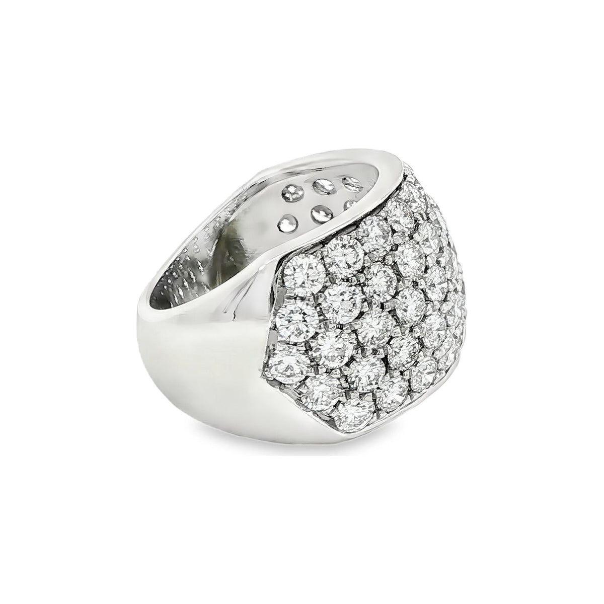 4.08 CT. Pavé Diamond Eternity Band in Platinum view 4