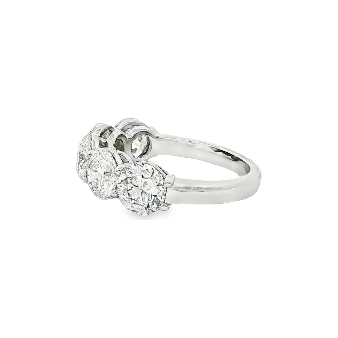 4.32 CT. Five Round Brilliant Diamond Ring in Platinum