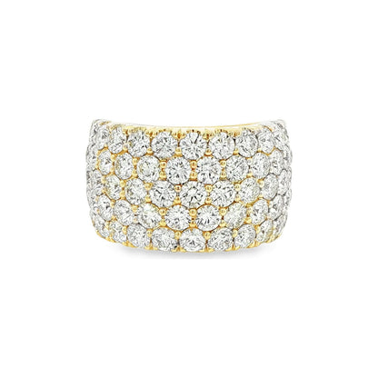 4.79 CT. Pavé Diamond Eternity Band in 14K Yellow Gold