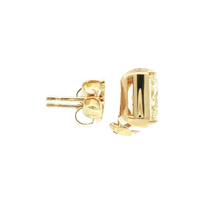 6.00 CT. Light Yellow Radiant Cut Diamond Stud Earrings in 18K Yellow Gold view 4