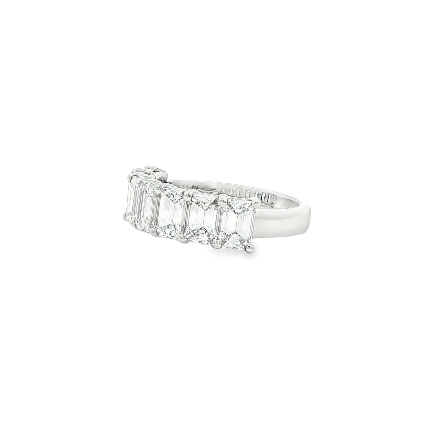2.90 CT. Seven GIA Certified Emerald Cut Diamond Band in Platinum - Half Eternity Ring