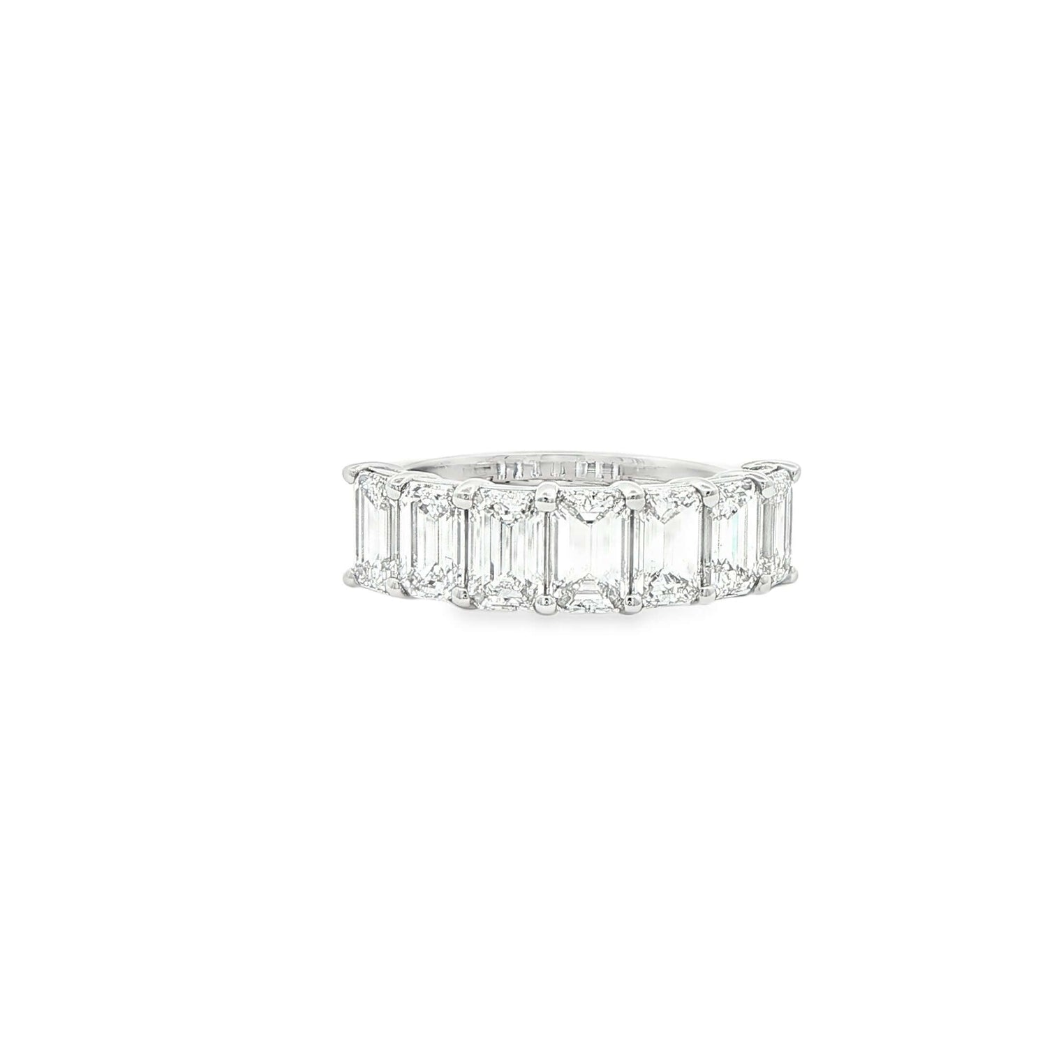 2.90 CT. Seven GIA Certified Emerald Cut Diamond Band in Platinum - Half Eternity Ring