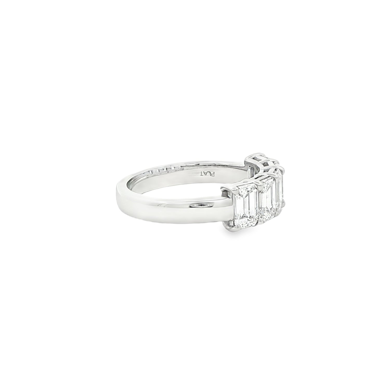 2.03 CT. Five GIA Certified Emerald Cut Diamond Band in Platinum