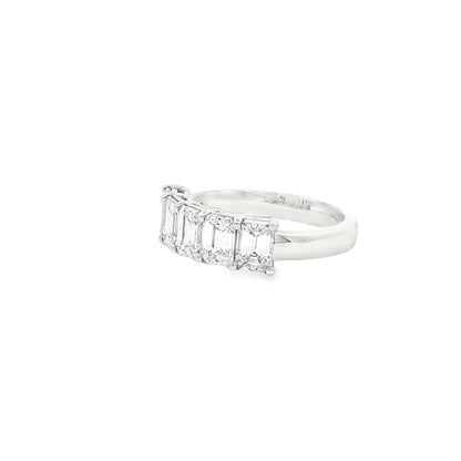 2.03 CT. Five GIA Certified Emerald Cut Diamond Band in Platinum