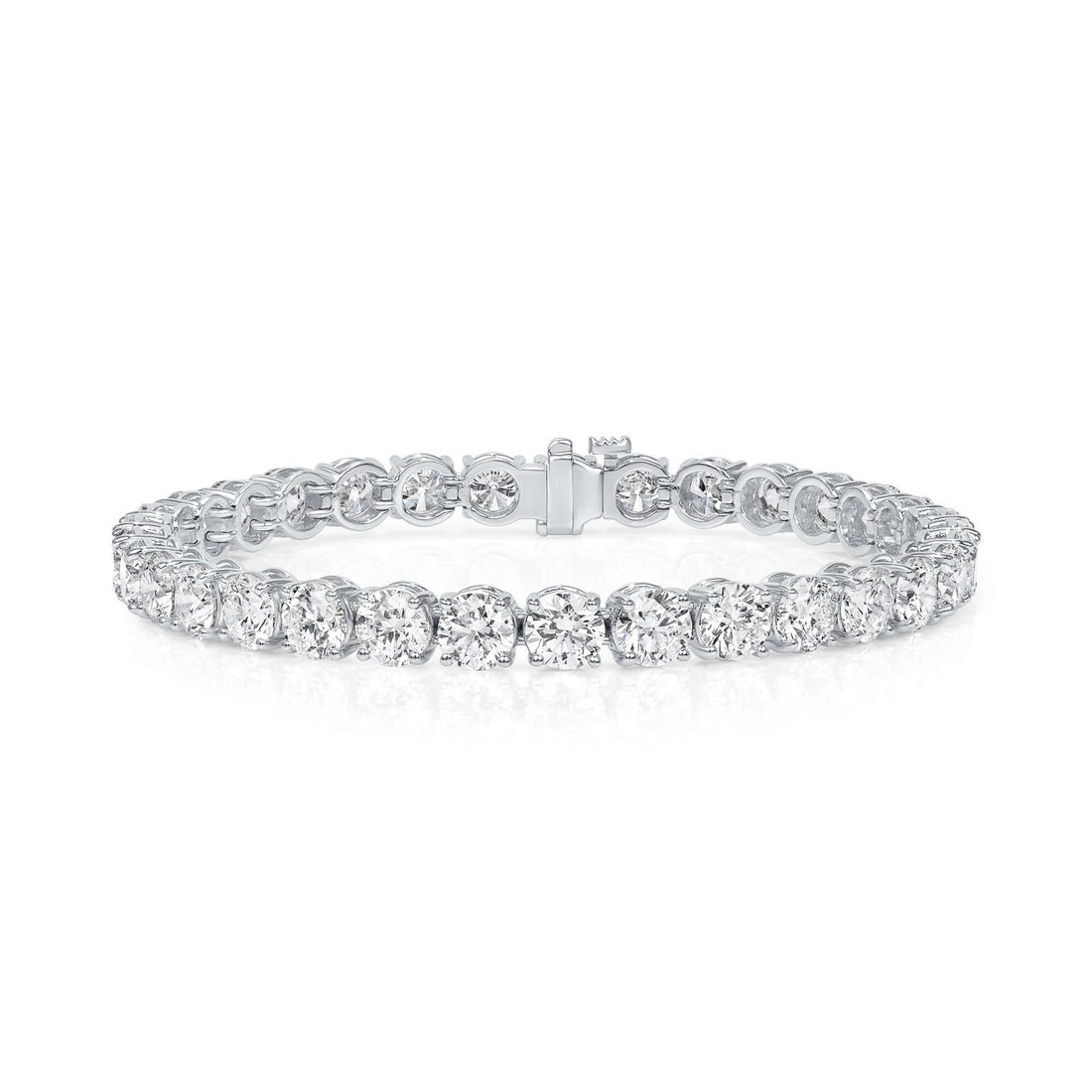 16.67 CT. Round Brilliant Diamond Tennis Bracelet in 14K White Gold - Tennis Bracelet