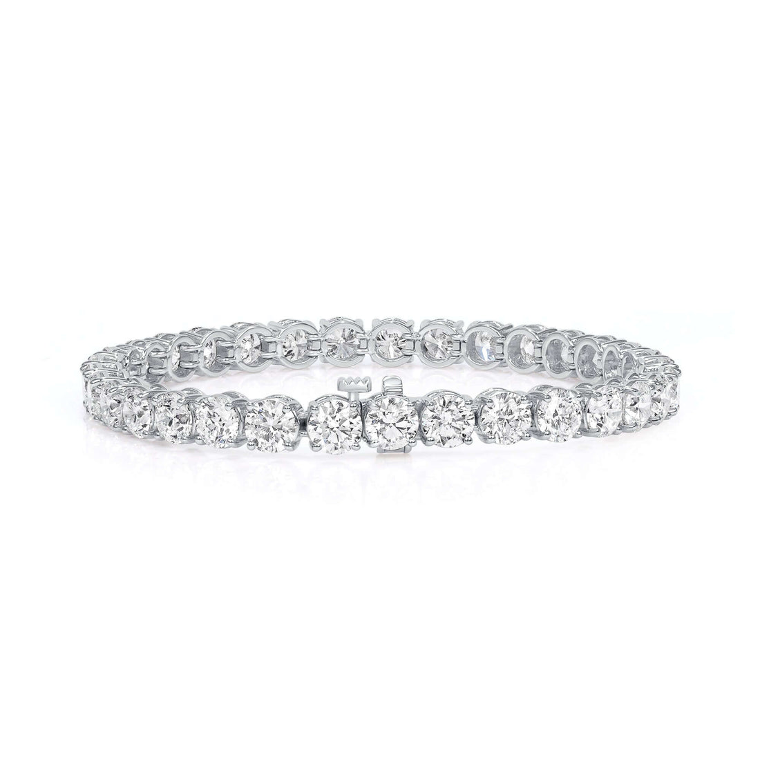 16.67 CT. Round Brilliant Diamond Tennis Bracelet in 14K White Gold - Tennis Bracelet
