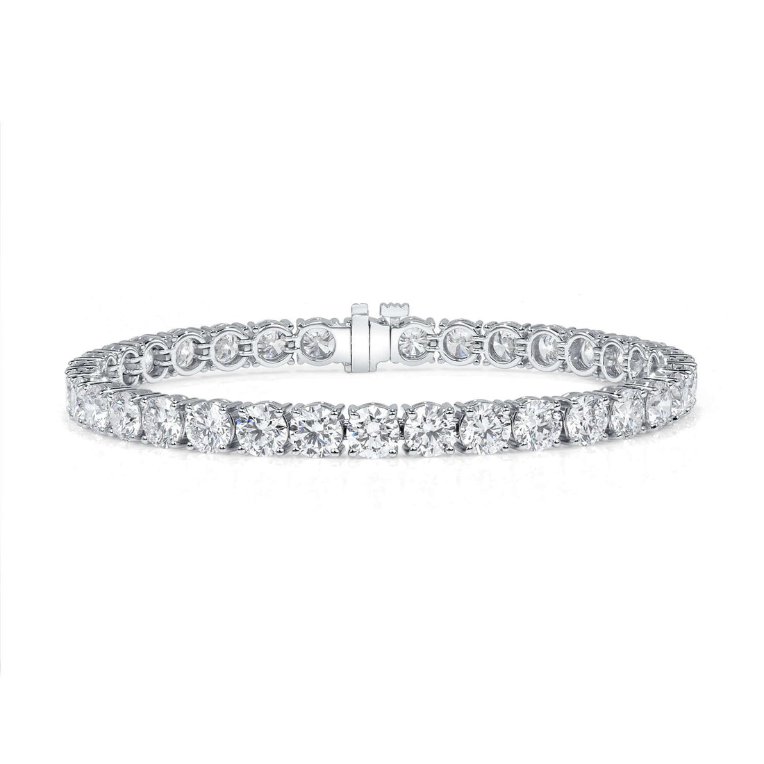 16.68 CT. Round Brilliant Diamond Tennis Bracelet in 14K White Gold - Tennis Bracelet