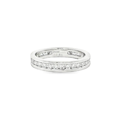 0.89 CT. Round Brilliant Diamond Eternity Ring in White Gold
