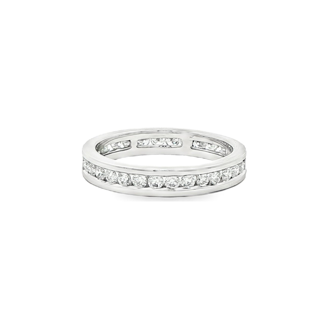 0.89 CT. Round Brilliant Diamond Eternity Ring in White Gold view 2