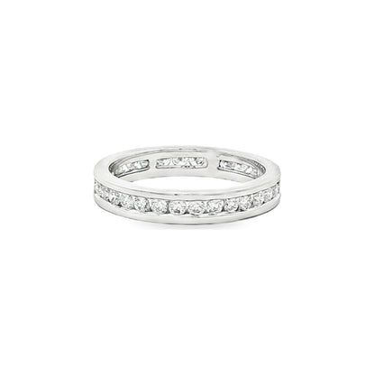 0.89 CT. Round Brilliant Diamond Eternity Ring in White Gold view 2