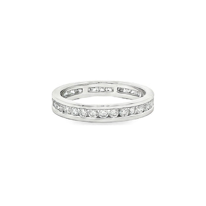 0.89 CT. Round Brilliant Diamond Eternity Ring in White Gold view 4
