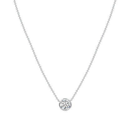 1.52 CT. Round Brilliant Diamond Pendant Necklace in 14K White Gold