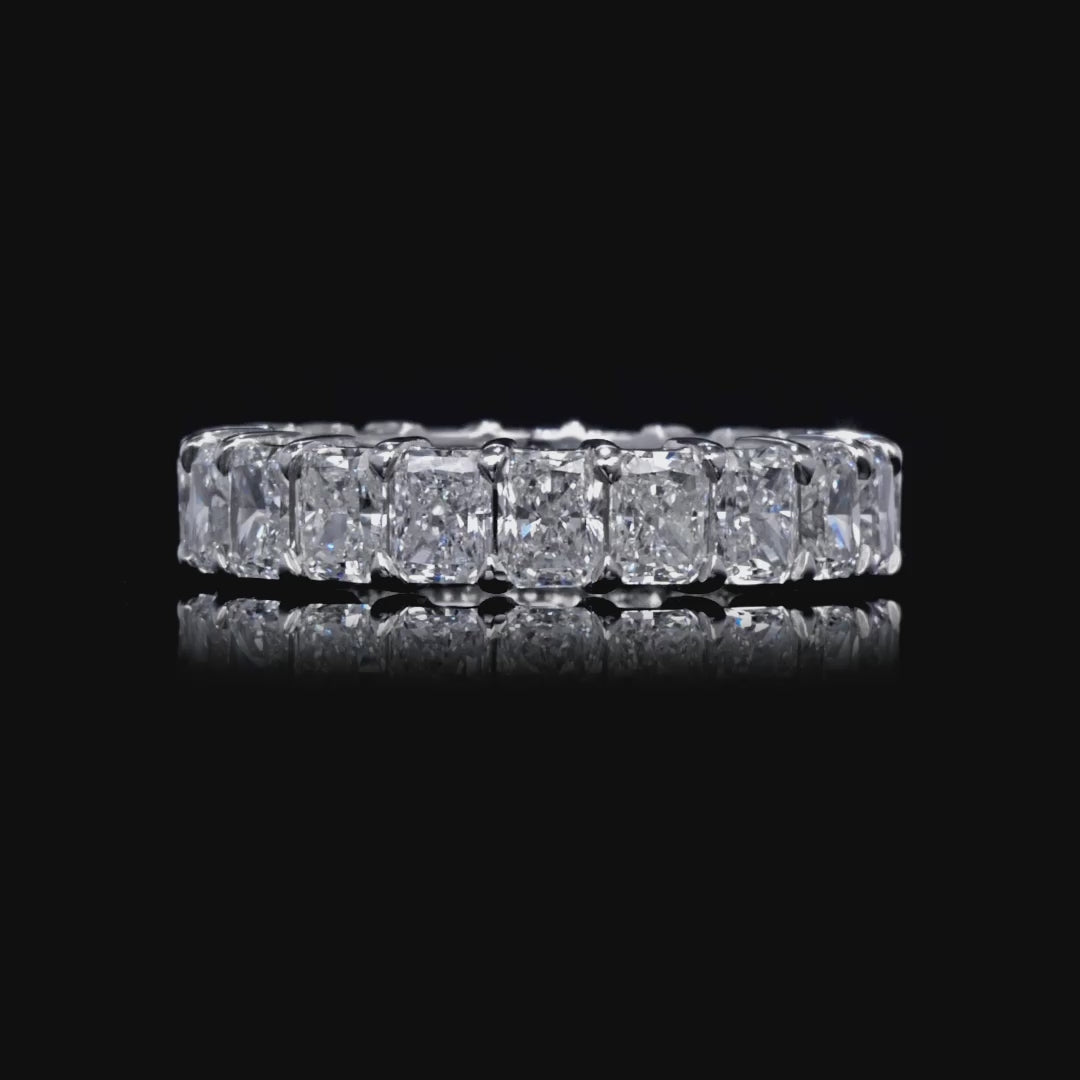 5.06 CT. Radiant Cut Diamond Eternity Band in Platinum