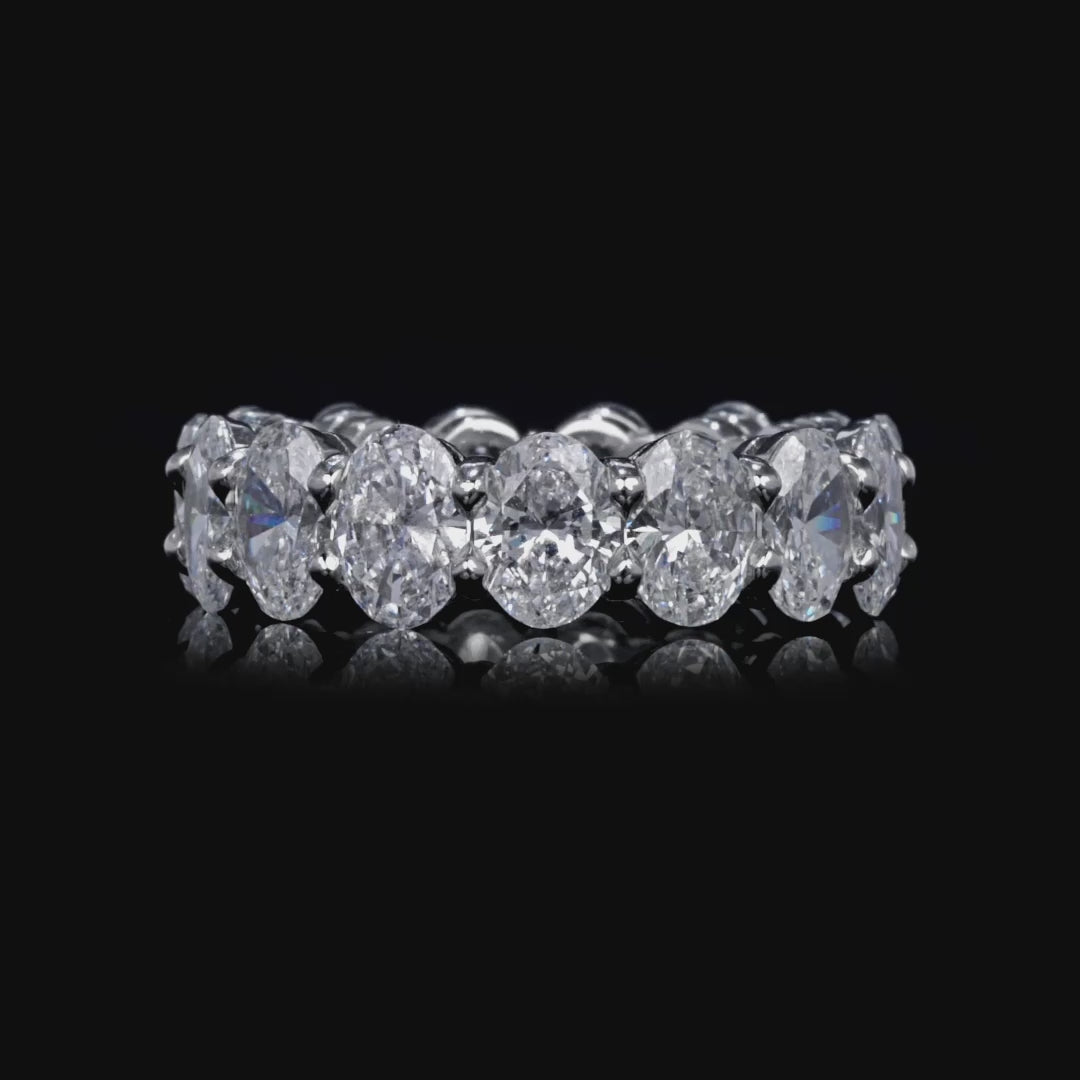 6.18 CT. Oval Cut Diamond Eternity Band in Platinum