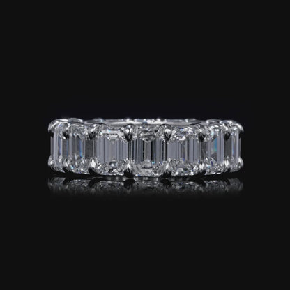 8.25 CT. Emerald Cut Diamond Eternity Band in Platinum