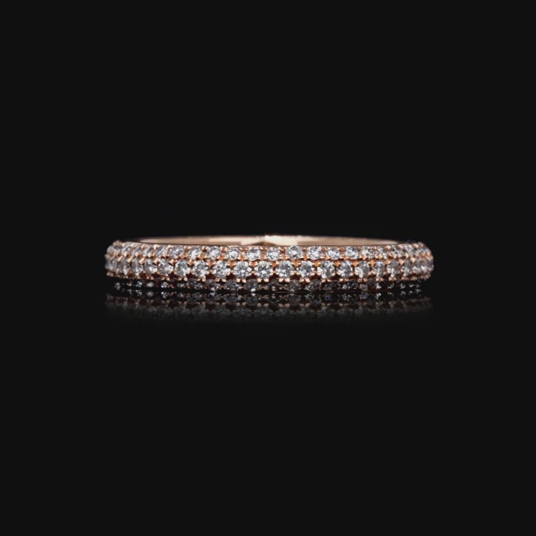 0.80 CT. Round Brilliant Diamond Eternity Band in 14K Rose Gold