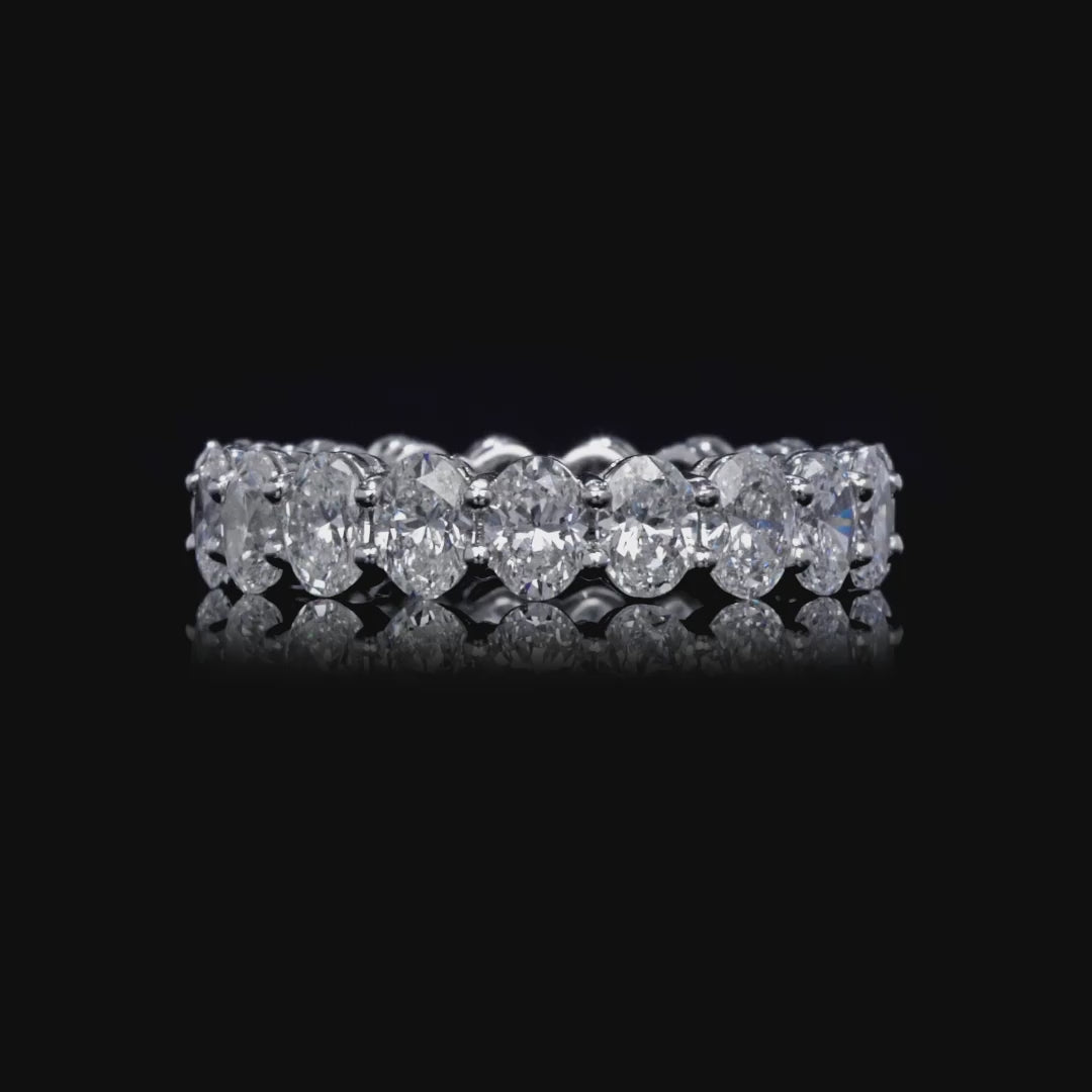 3.46 CT. Oval Cut Diamond Eternity Band in Platinum