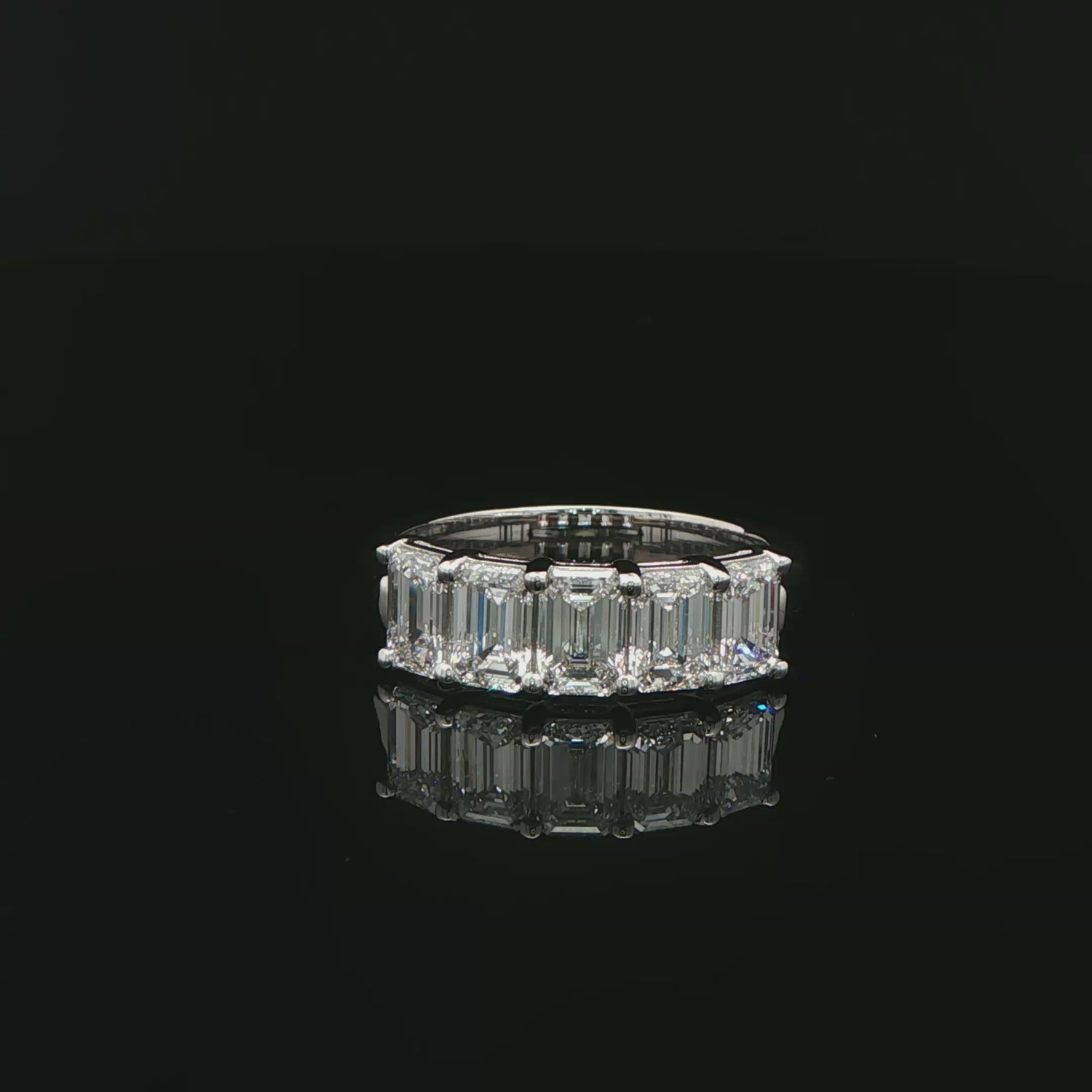 2.03 CT. Five GIA Certified Emerald Cut Diamond Band in Platinum