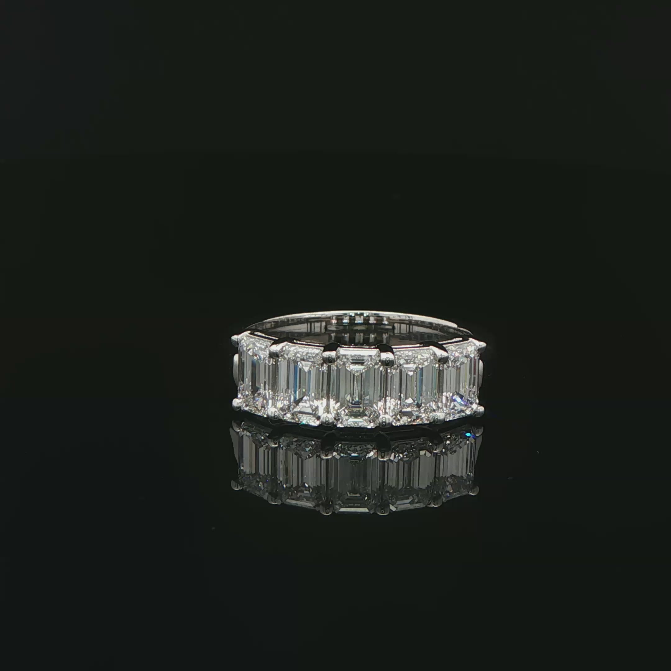 2.03 CT. Five GIA Certified Emerald Cut Diamond Band in Platinum