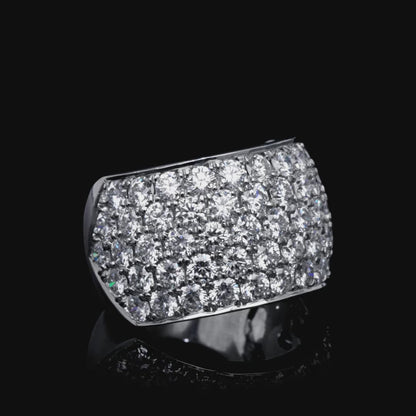 4.14 CT. Round Brilliant Diamond Band in Platinum