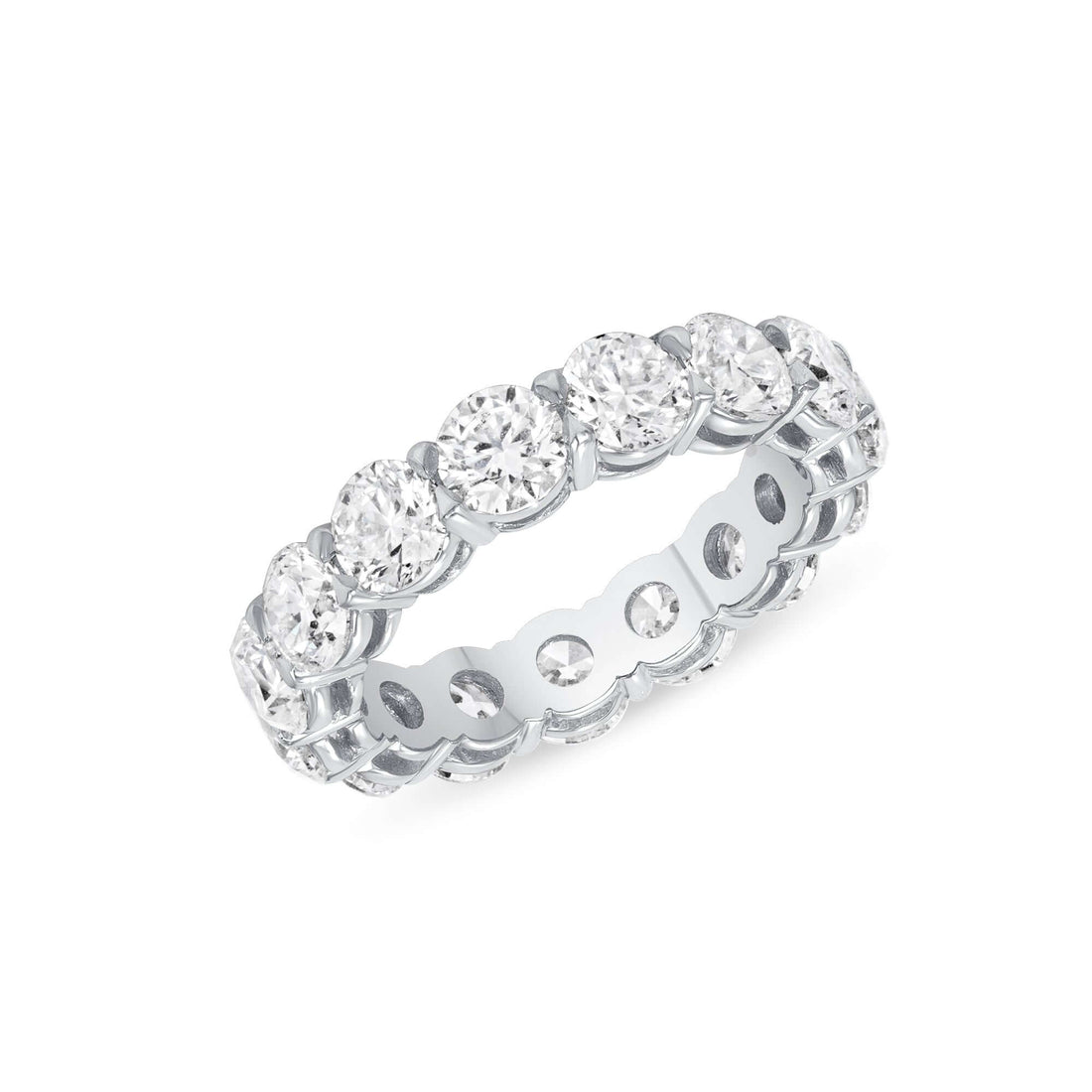 4.51 CT. Round Brilliant Diamond Eternity Band in Platinum - Eternity Ring