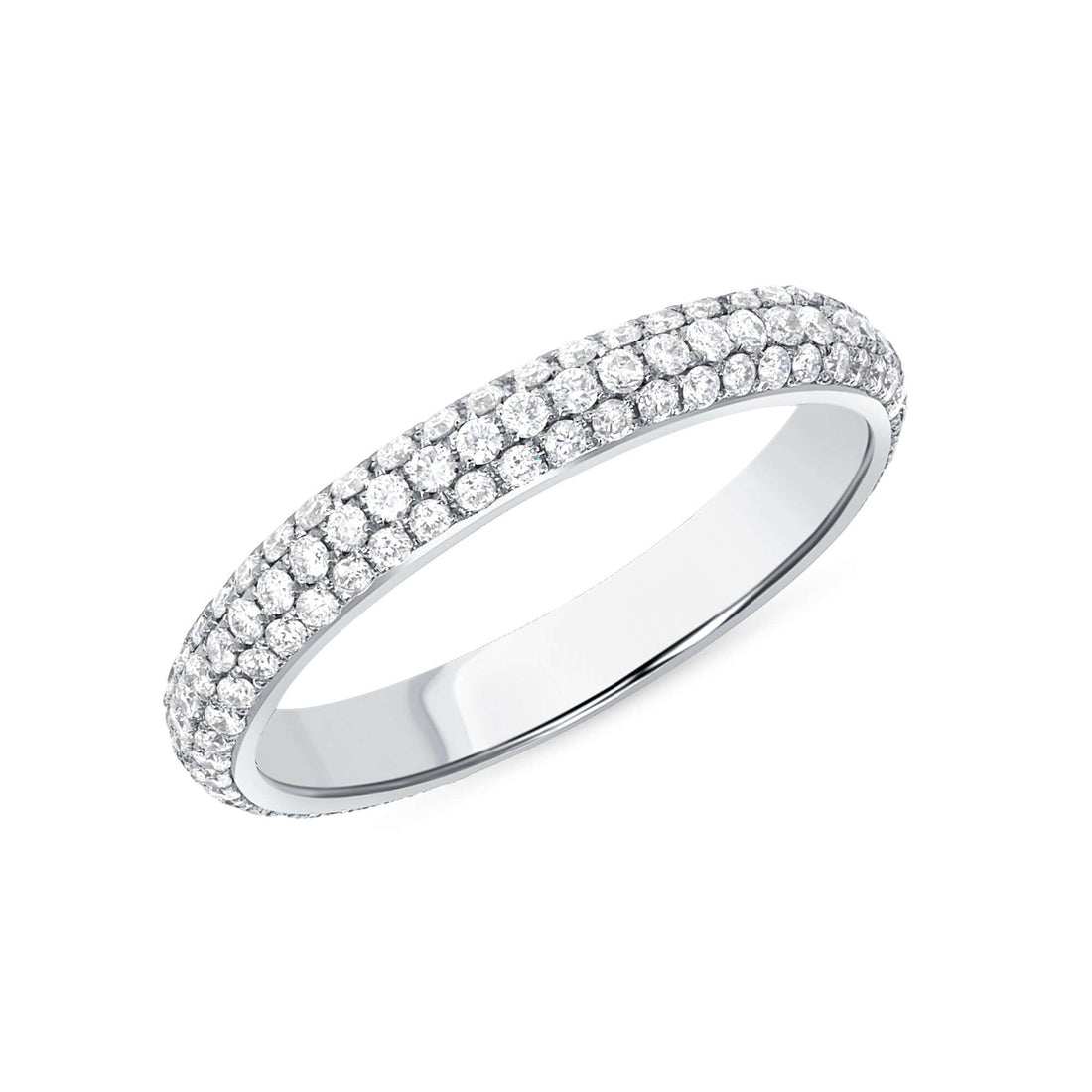 0.79 CT. Round Brilliant Diamond Eternity Band in 14K White Gold - Eternity Ring