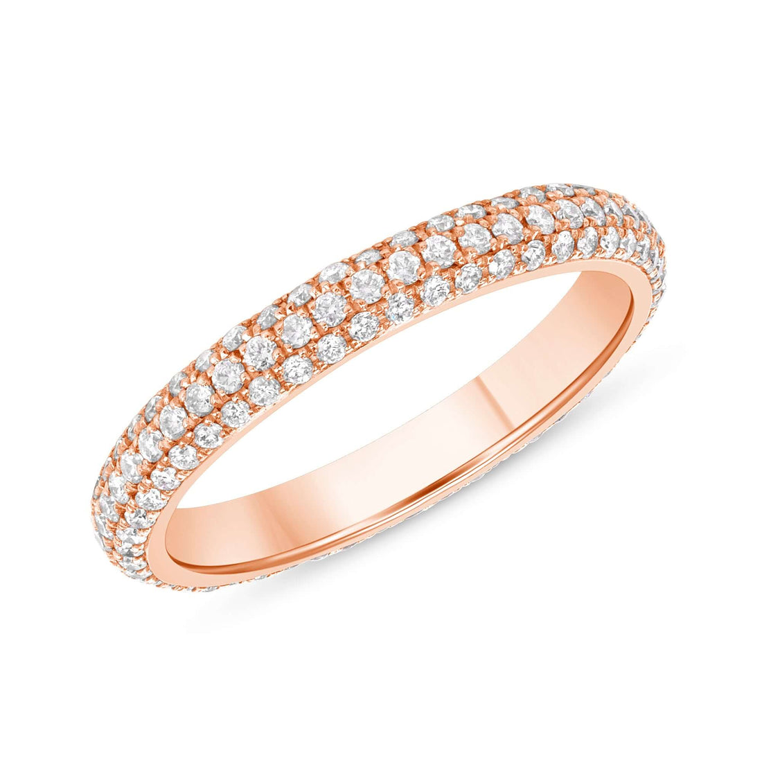 0.80 CT. Round Brilliant Diamond Eternity Band in 14K Rose Gold - Eternity Ring