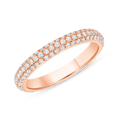 0.80 CT. Round Brilliant Diamond Eternity Band in 14K Rose Gold