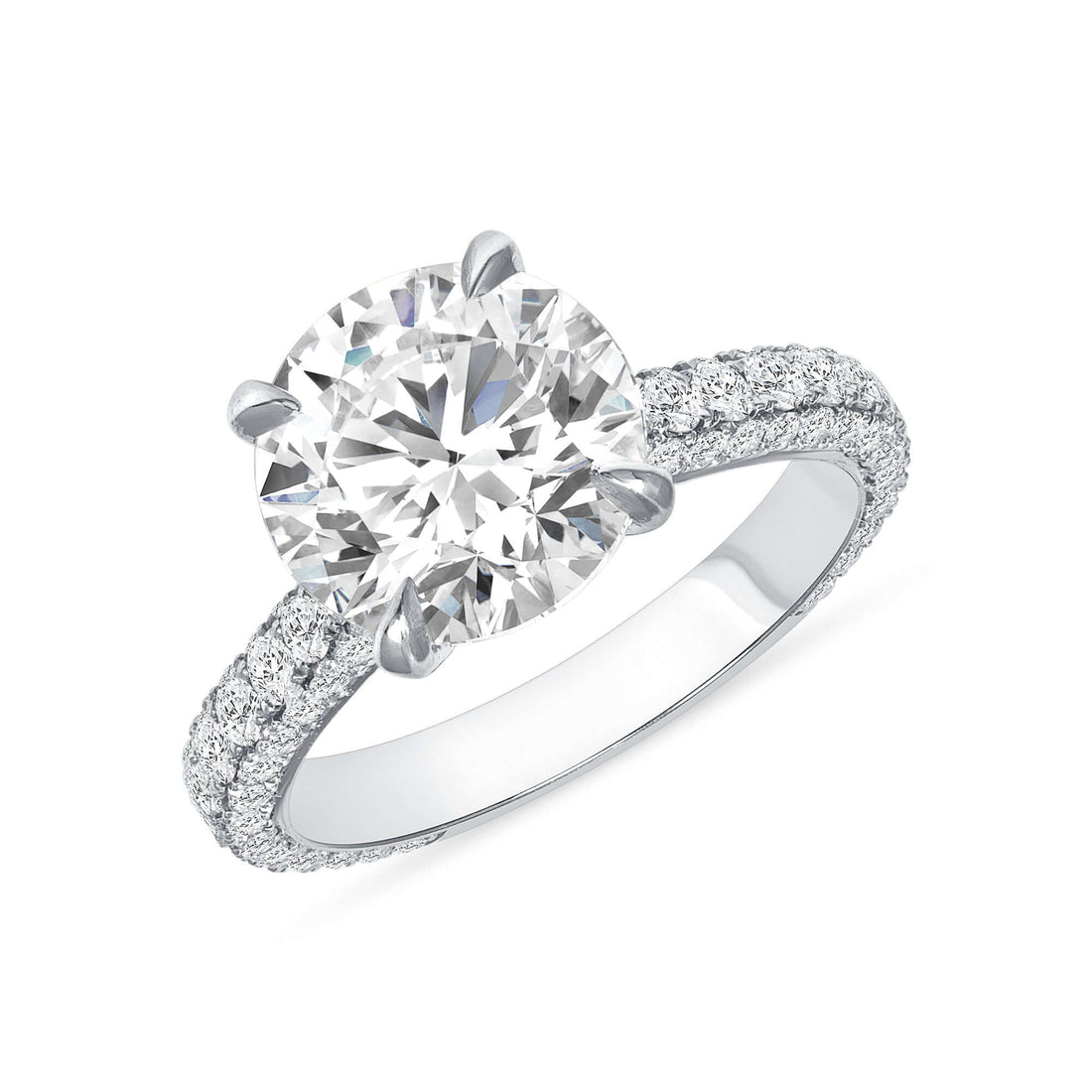 4.28 CT. Round Brilliant Diamond Ring in Platinum - Engagement Rings