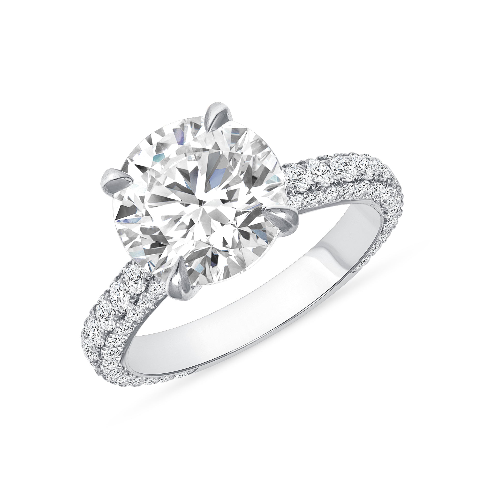 4.28 CT. Round Brilliant Diamond Ring in Platinum