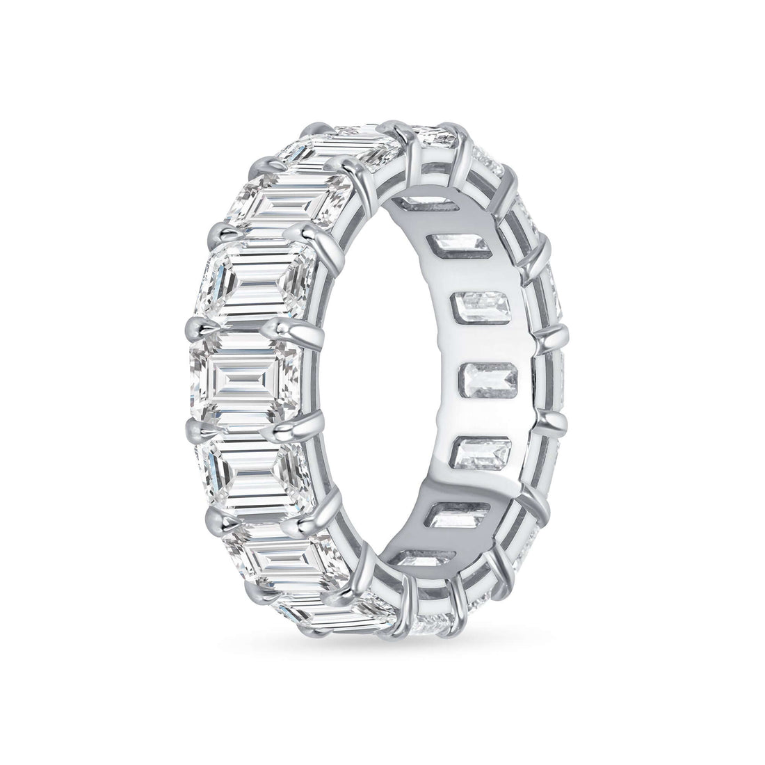 8.25 CT. Emerald Cut Diamond Eternity Band in Platinum - Eternity Ring
