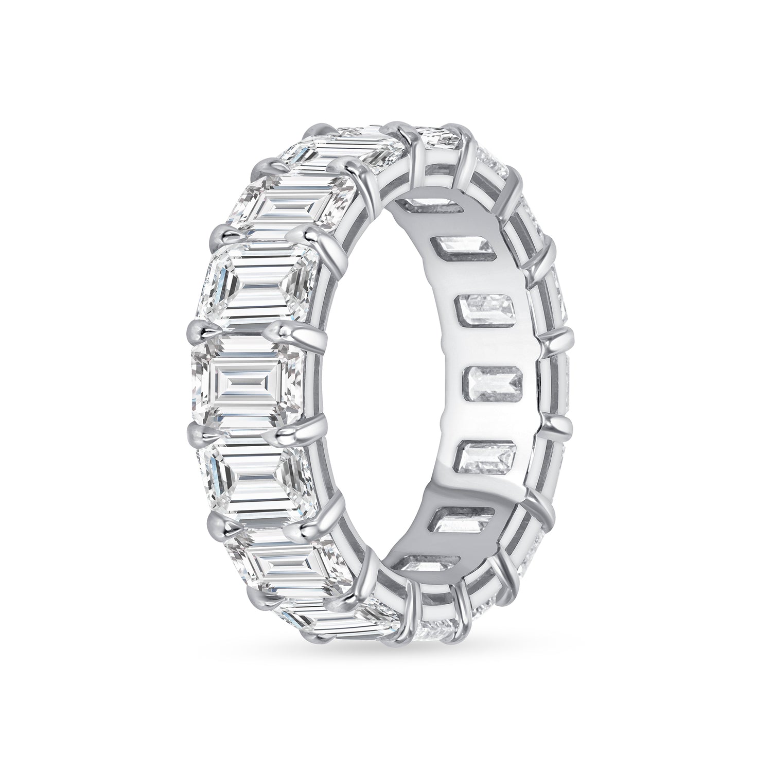 8.25 CT. Emerald Cut Diamond Eternity Band in Platinum