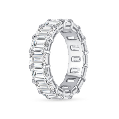 8.25 CT. Emerald Cut Diamond Eternity Band in Platinum