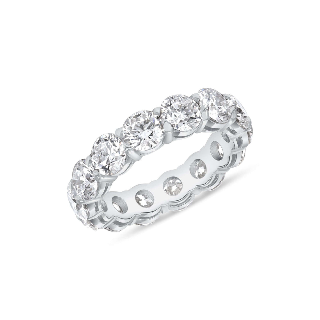 5.63 CT. Round Brilliant Diamond Eternity Band in Platinum - Eternity Ring