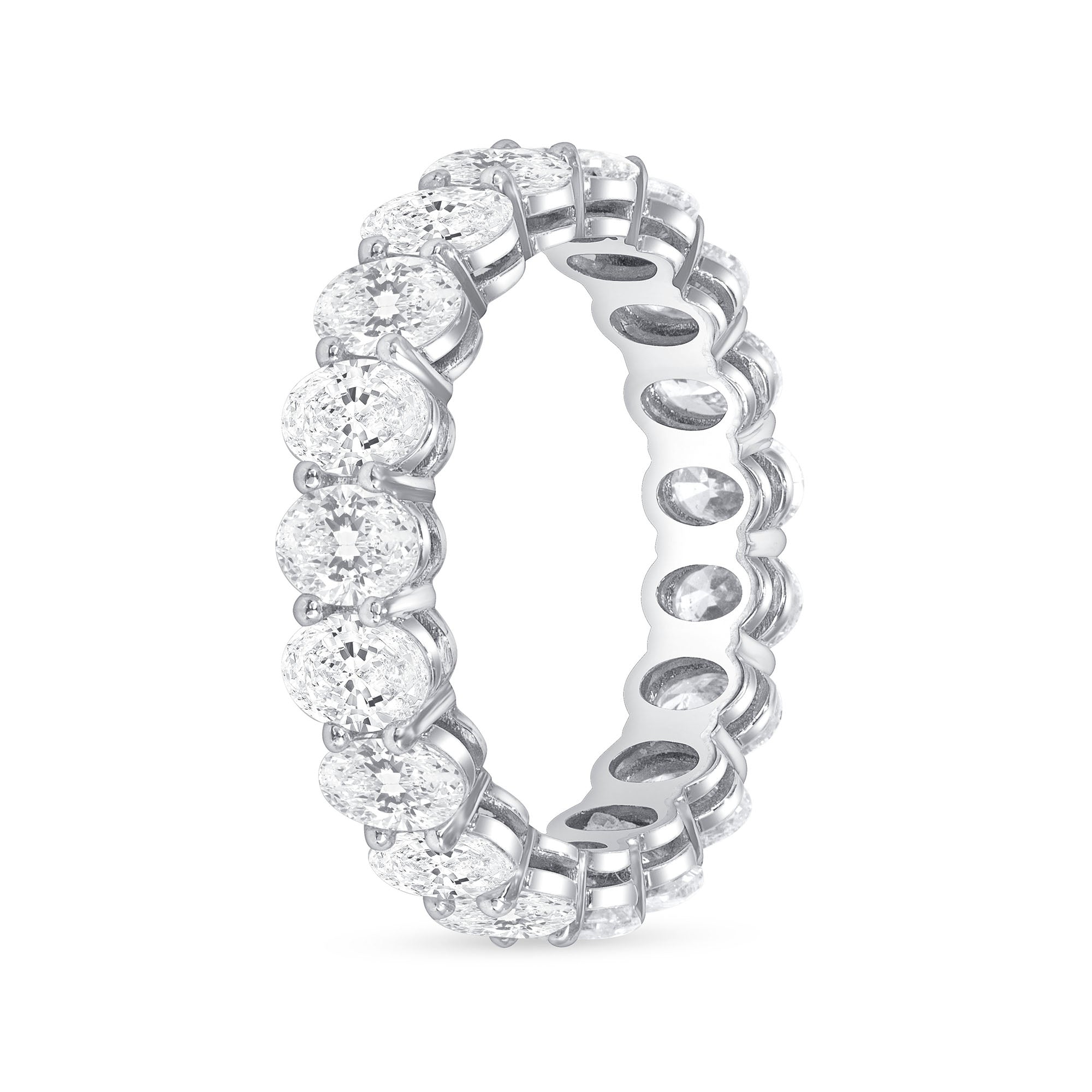 3.46 CT. Oval Cut Diamond Eternity Band in Platinum