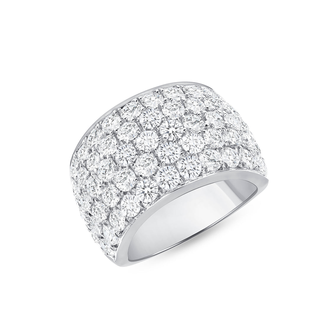 4.14 CT. Round Brilliant Diamond Band in Platinum