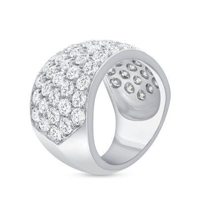 4.14 CT. Round Brilliant Diamond Band in Platinum