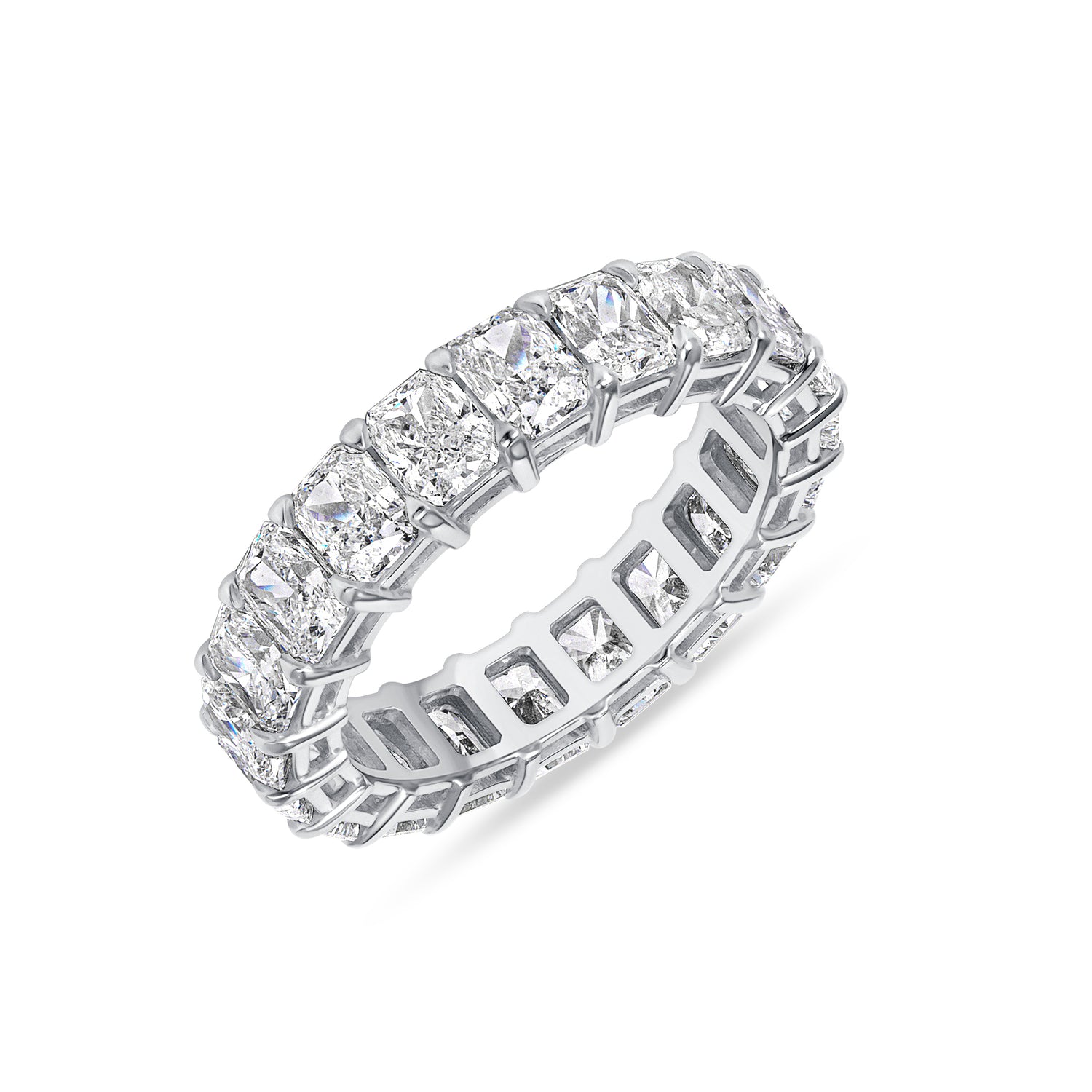 5.06 CT. Radiant Cut Diamond Eternity Band in Platinum